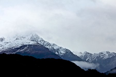 landscape photography of snow covered mountains