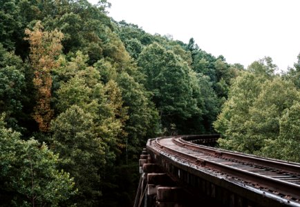 Train tracks, Adventure, Sunset