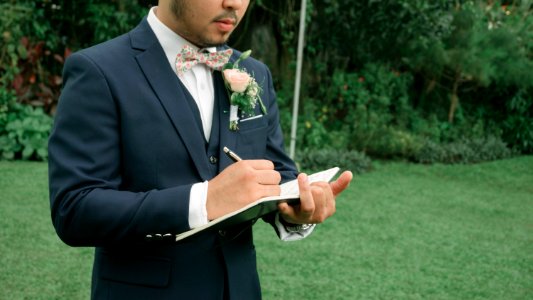 Male, Garden, Writing
