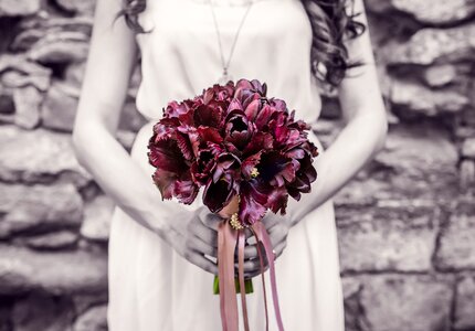 Bouquet romantic woman photo
