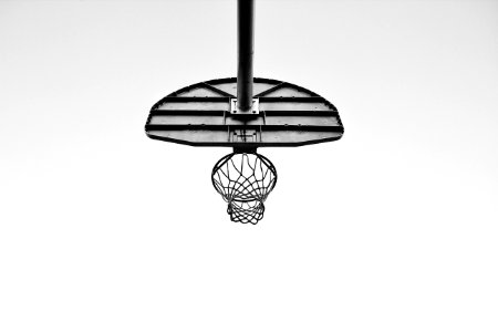 black metal basketball hoop photo