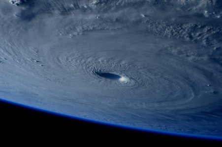 Hurricane as seen from space photo