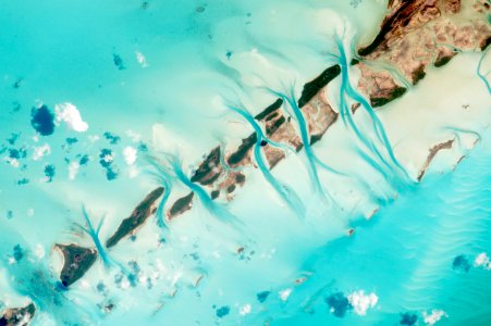 top view photography of brown islands