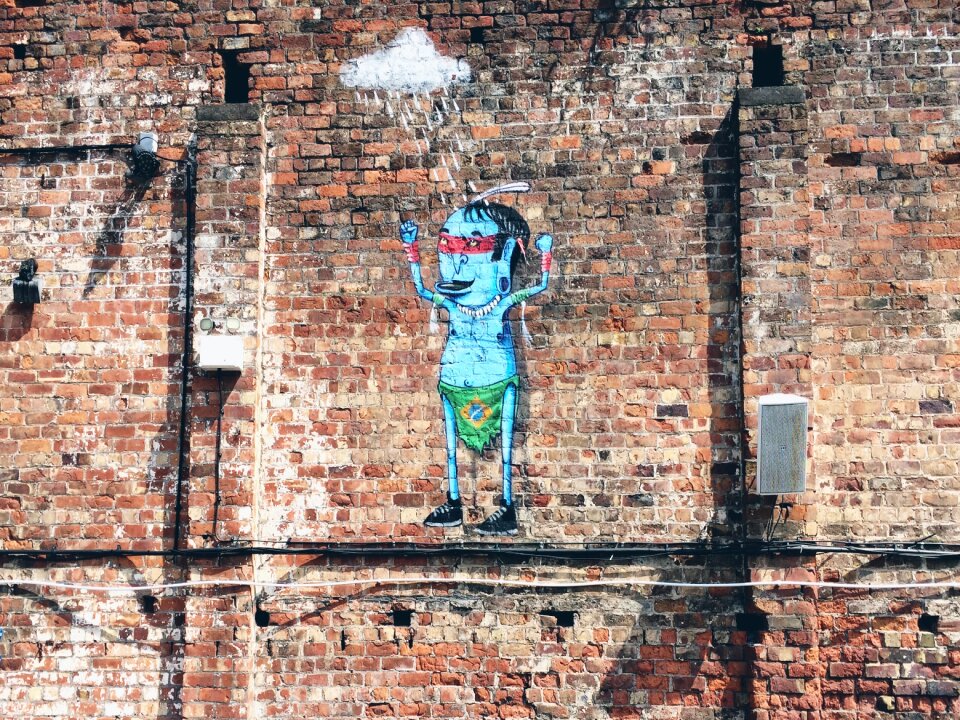 Graffiti street art wall