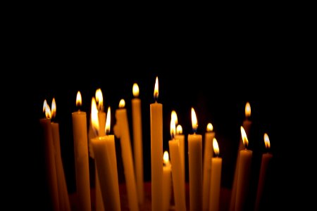 white candle lot