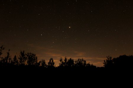 clear sky with stars