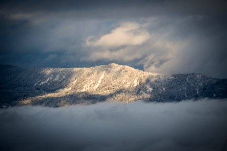 mountain view under cloudy sky during daytime photo