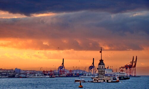 Istanbul bridge channel