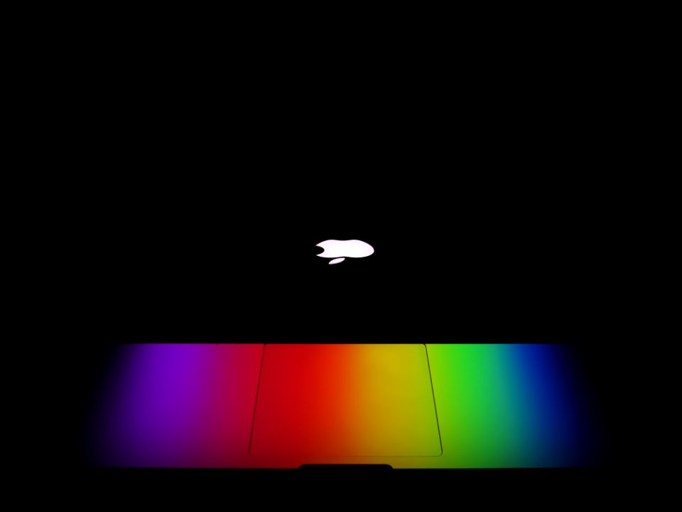 turned on Apple MacBook