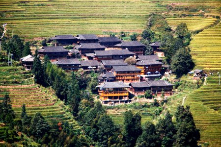 Mountain village, China photo