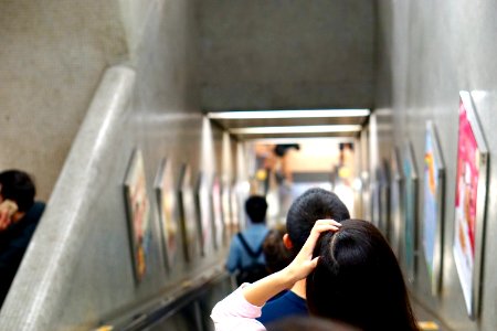 Tube escalator, Hong kong photo