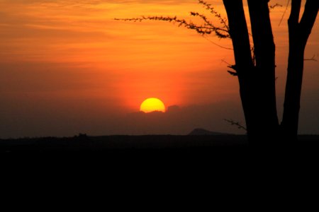 Omo river, Sunset, Ethiopia photo