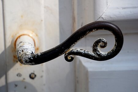 Door handle iron metal photo