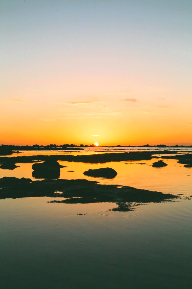 Ocean, Nature, Sunset