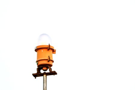 orange post lamp photo