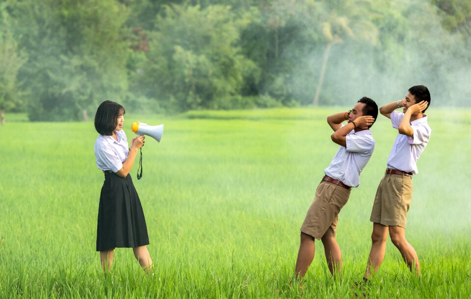 Asia demonstration girl