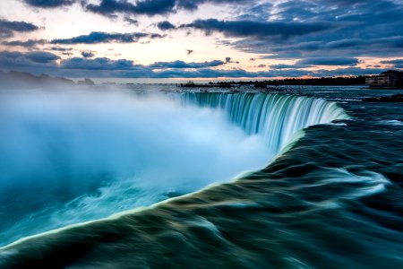 time lapse photography of waterfalls photo