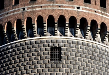 Milan, Italy, Brick wall