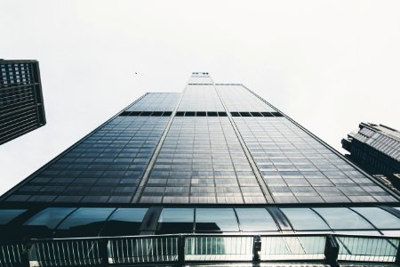 photography of black high-rise building