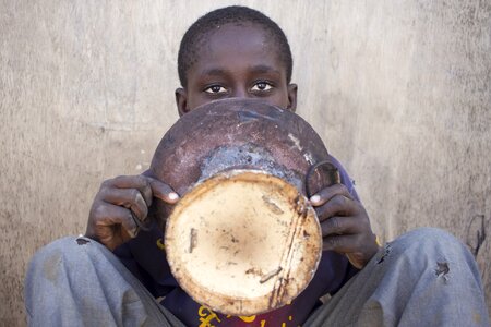 Boy young child black skin photo