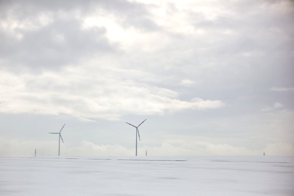 White, Snow, Wind mills