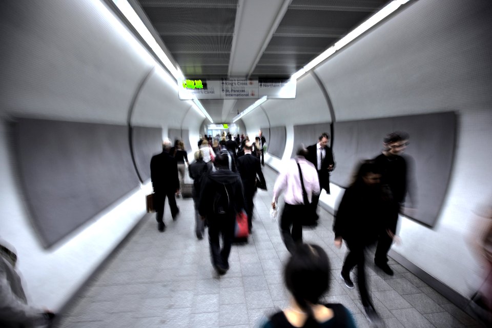 People, Tunnel, Lines