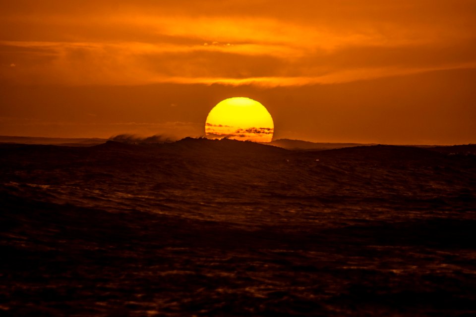 Sunset, Turtle bay on the north shore, Kahuku