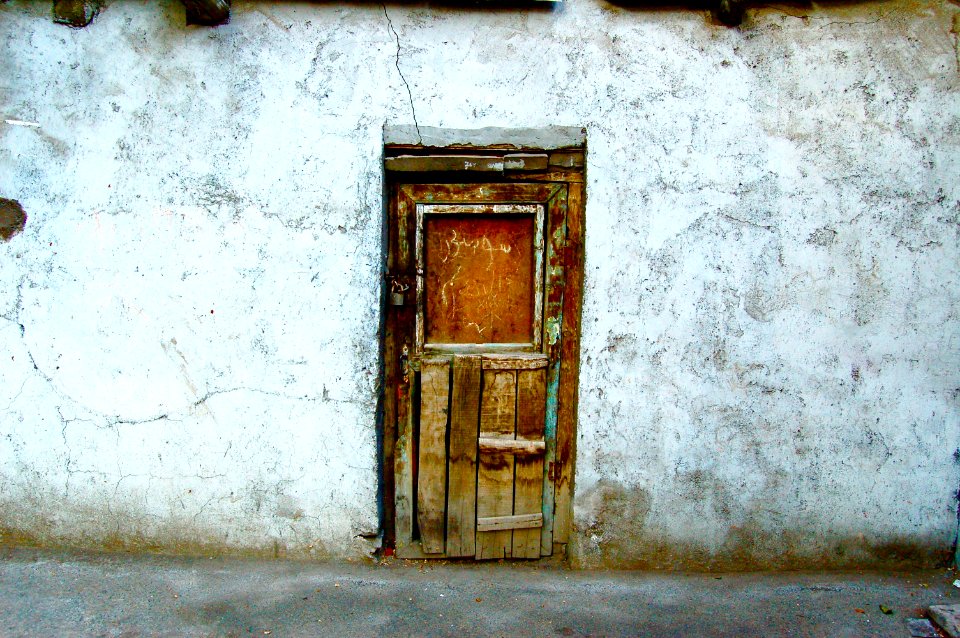 brown wooden closed door