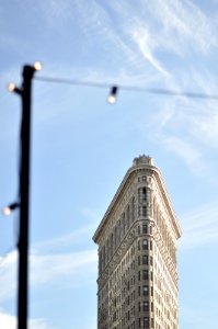 selective focus photo of flatiron building