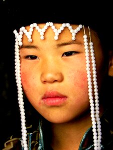 Gobi desert steppe girl photo