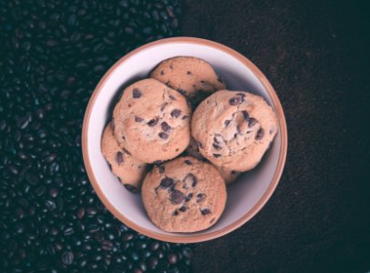 cookies in white ceramic bowl photo