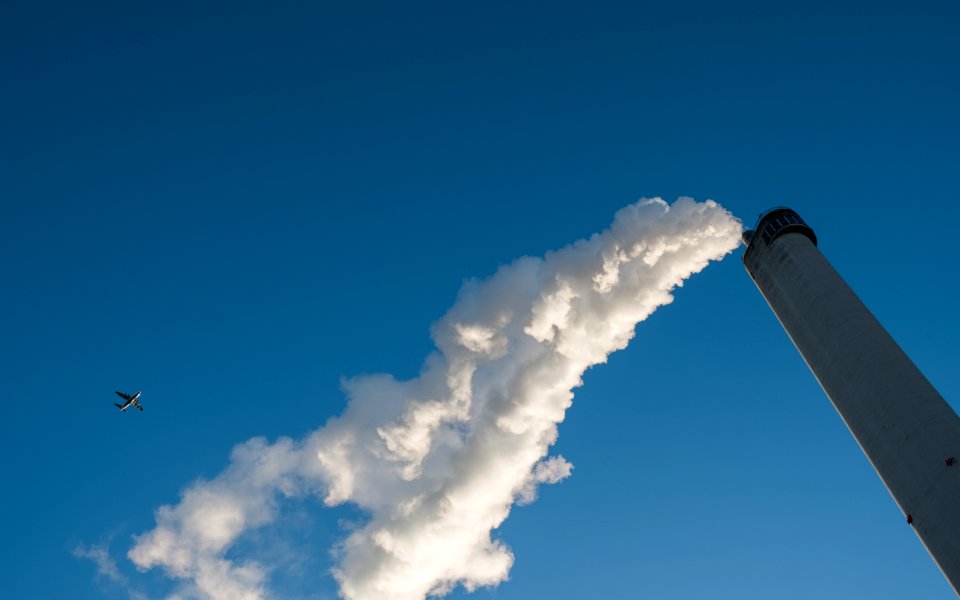 Airplane, Sky, Tower