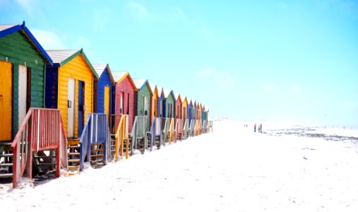 assorted-color beach houses