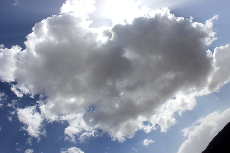 Heart cloud, Blue sky, Sky