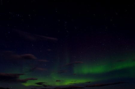 aurora borealis on night sky photo