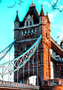 Tower Bridge in United Kingdom under blue and white sky photo