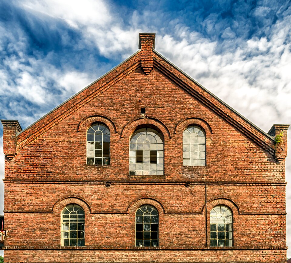 Bricked architecture building