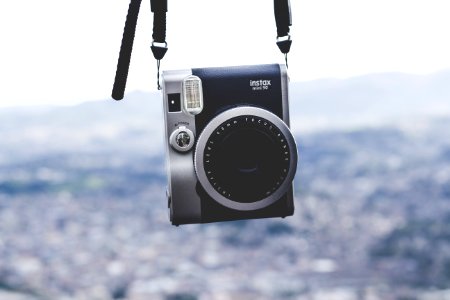 gray Instax camera