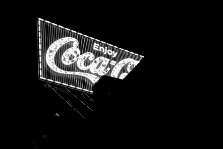 Black, White, Cocacola photo