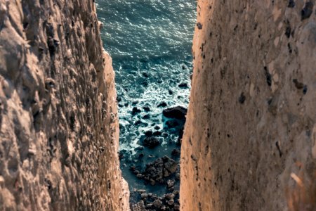 White cliffs of dover, United kingdom, Crevice photo