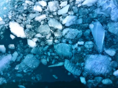 large ice on body of water photo