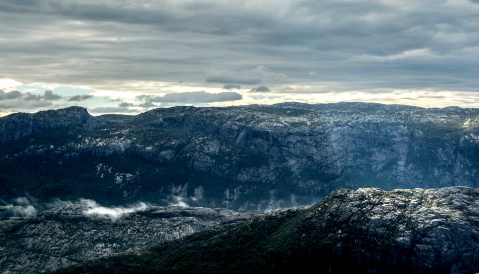 Norway, Lysefjorden, Mountains