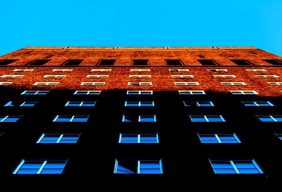 Brick, Brick wall, Sunset