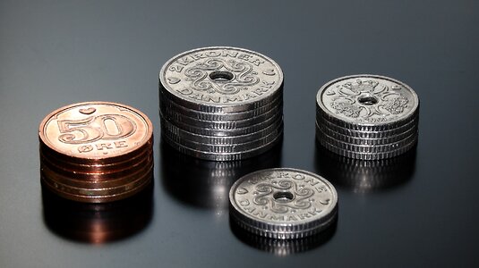Coins currency still life