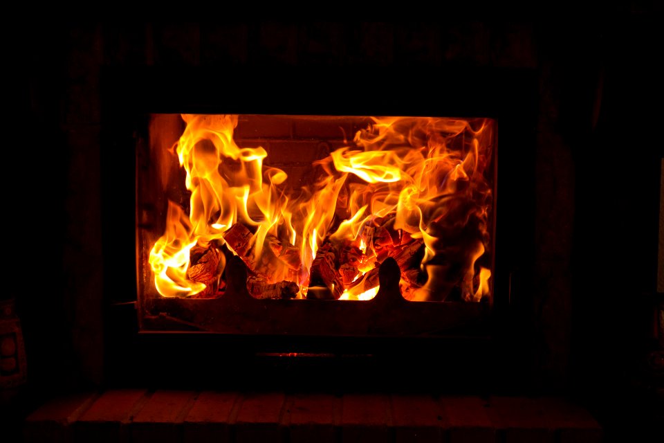 Wood, Fireplace, Fire