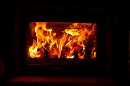 Wood, Fireplace, Fire