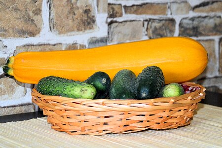 Vegetables harvest yellow-zucchini
