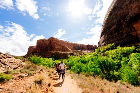 Hiking mountains outdoors