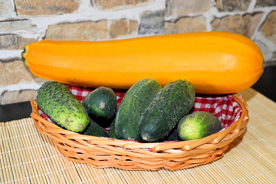 Vegetables harvest yellow-zucchini