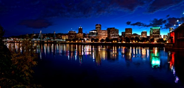 Buildings, Lights, Blue